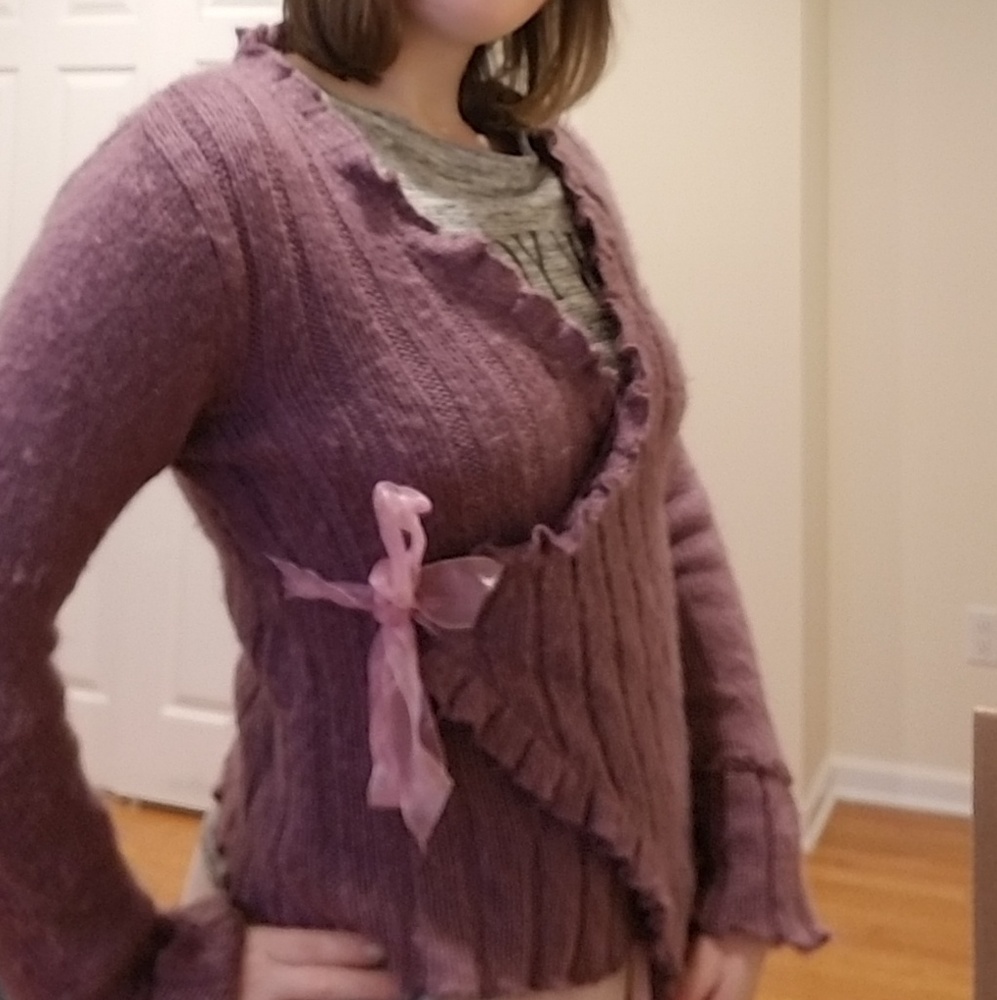 Mary kate and Ashley purple sweater jacket